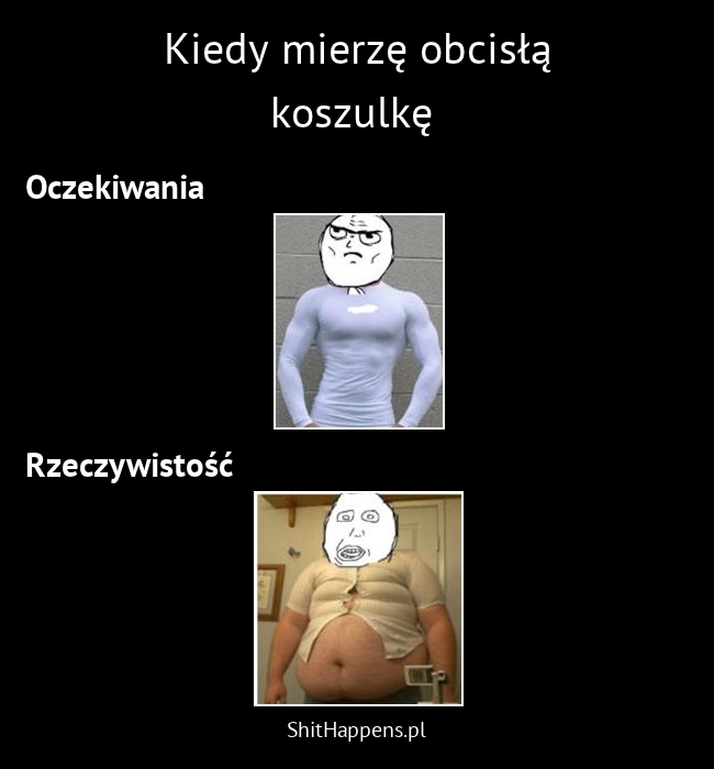 Kiedy mierzę obcisłą koszulkę